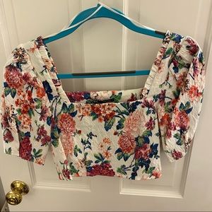 Zara floral crop top